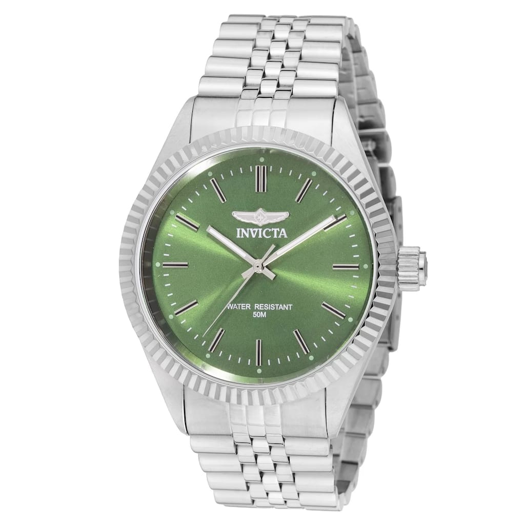 Invicta Men's 49313 Specialty Quartz 3 Hand Green Dial Watch