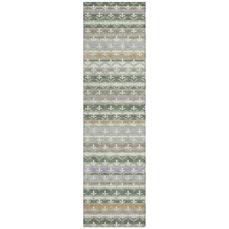 Machine Washable Indoor/ Outdoor Stripe Bramlage Chantille Rug