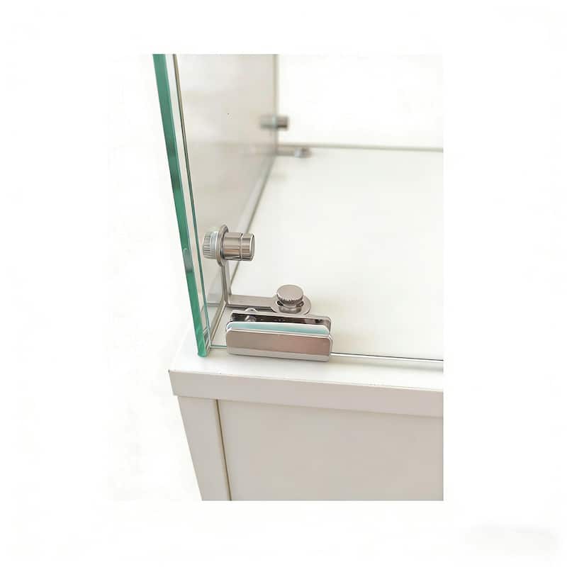 Double-door four-layer cabinet-style storage cabinet,display cabinet,wine cabinet,with remote-controlled lights,adjustable feet