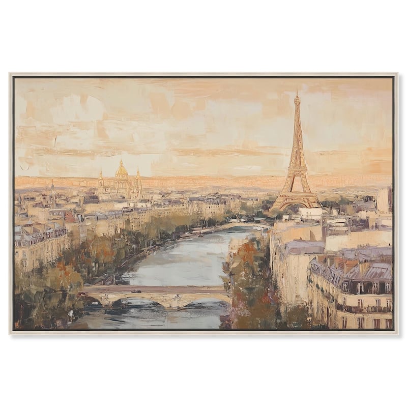 Sunrise Paris Canvas by Art Remedy - 54" x 36" - Silver