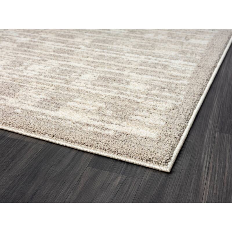 Terra by Obeetee Chelsea Boxes Neutral Rug - 2' x 3'
