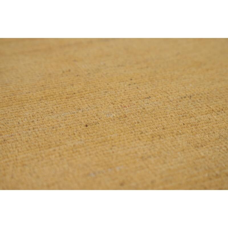 Yellow Gabbeh Modern Area Rug Handmade Wool Carpet - 6'7"x 9'2"