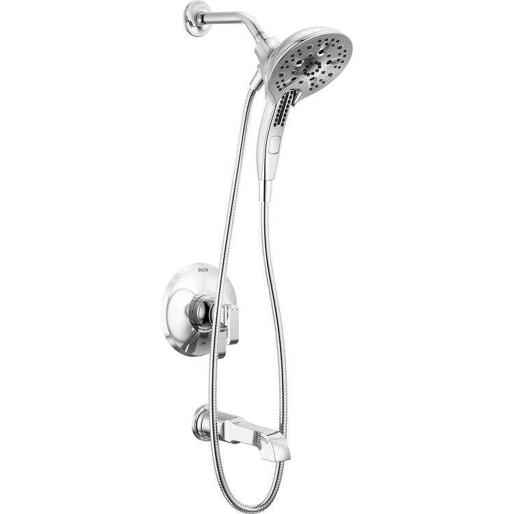 Delta T17489 Tetra Monitor 17 Series Tub and Shower Trim Package with - Lumicoat Chrome