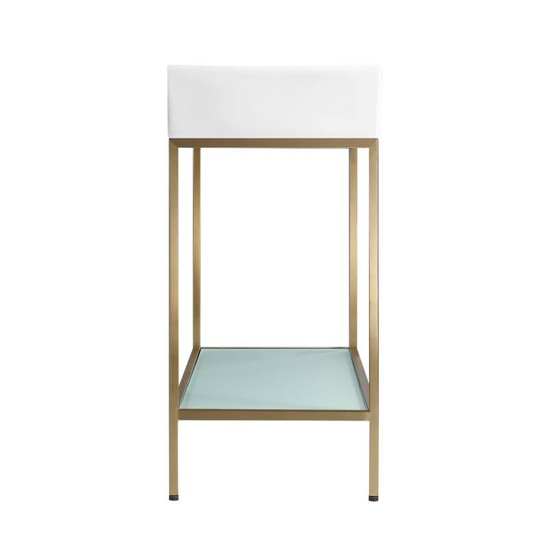 Pierre 40 Single, Freestanding, Open Shelf, Metal Frame Bathroom Vanity