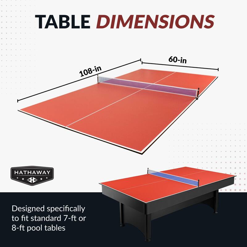 Quick Set 12mm Table Tennis Conversion Top - Red