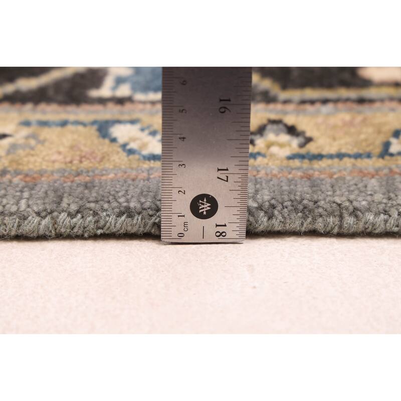 ECARPETGALLERY Hand-knotted Finest Agra Jaipur Grey Wool Rug - 7'9 x 9'7