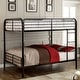 preview thumbnail 1 of 4, Wila Modern Full over Full Metal Bunk Bed with Ladder by Furniture of America