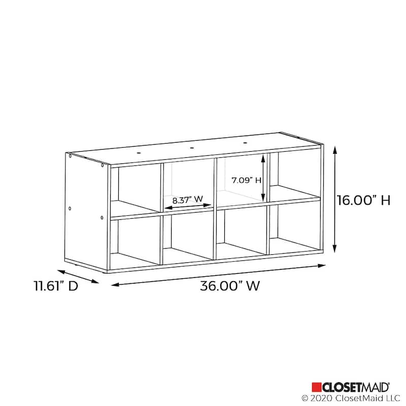ClosetMaid 8-Cube Stackable Shoe Organizer