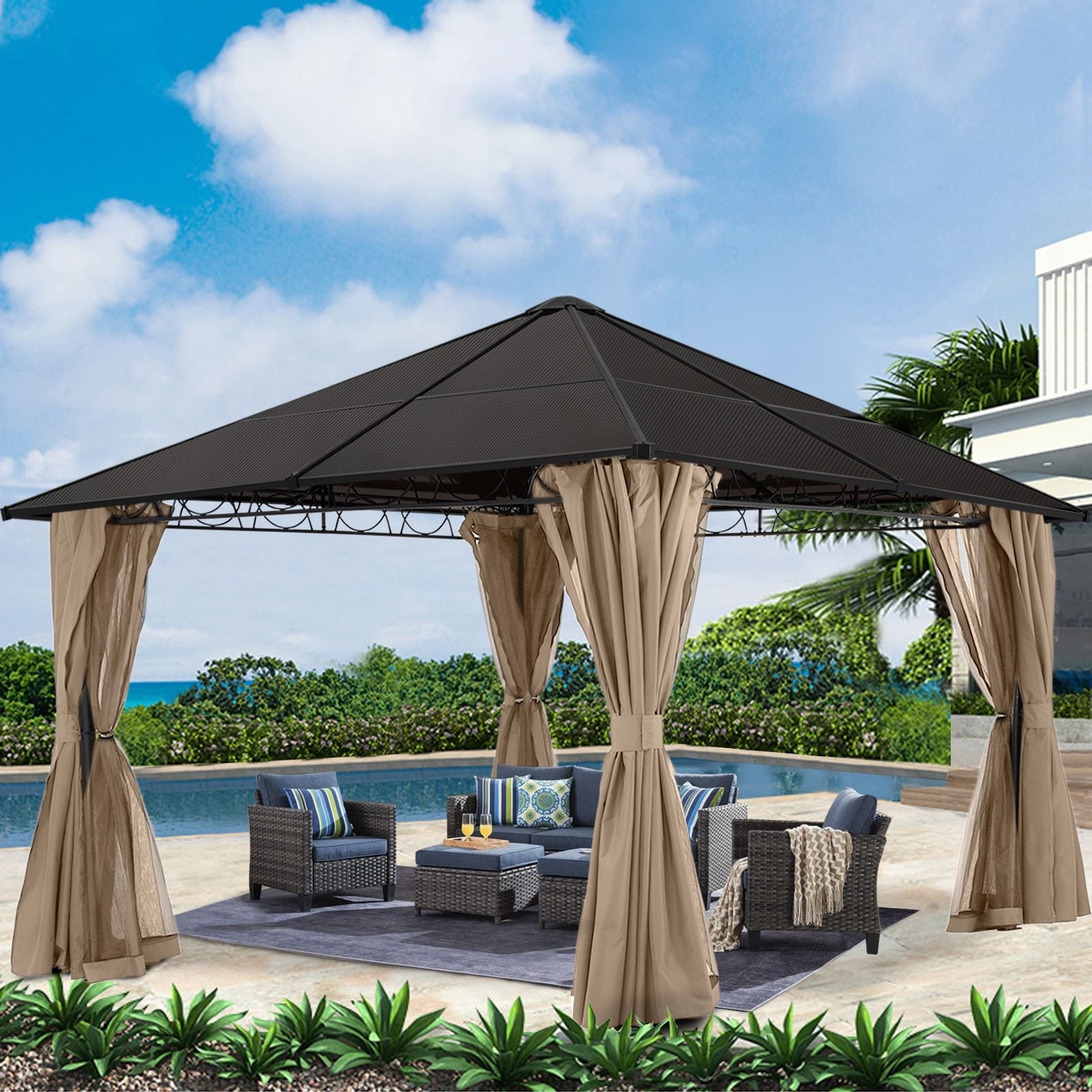 8x10 gazebo top with netting
