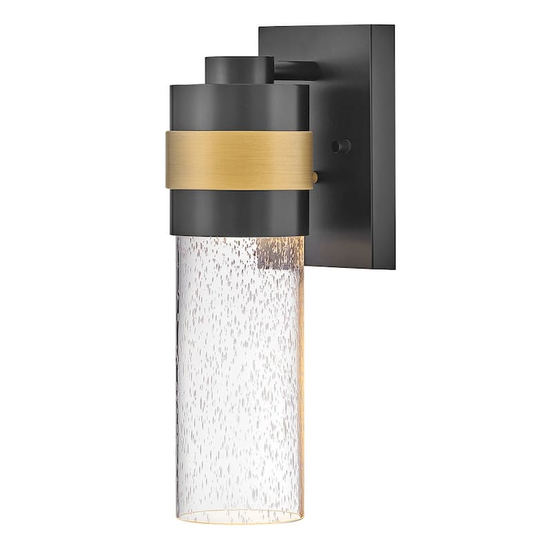 Lark 82040-LL Albie 13" Tall Outdoor Wall Sconce - Black / Antique Brass