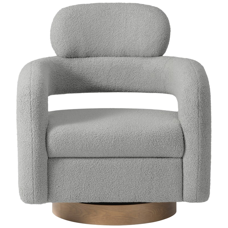 Bayville 29" Wide Sherpa Swivel Chair (Set of 2)