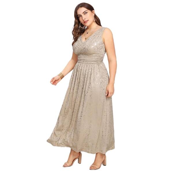 Shop Women S Plus Size Sequin Club Maxi Dress Overstock 23018104