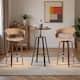 Option Brown Table & Brown PU Chairs