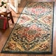 preview thumbnail 6 of 22, SAFAVIEH Kashan Adelma Oriental Rug with Fringe 2'6" x 10' Runner - Blue/Beige - Runner