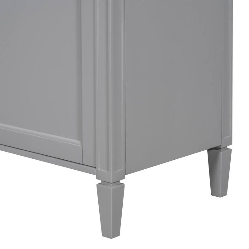30-Inch Modern Bathroom Vanity with Ceramic Sink, 3 Drawers, Storage Cabinet, and Soft-Close Doors