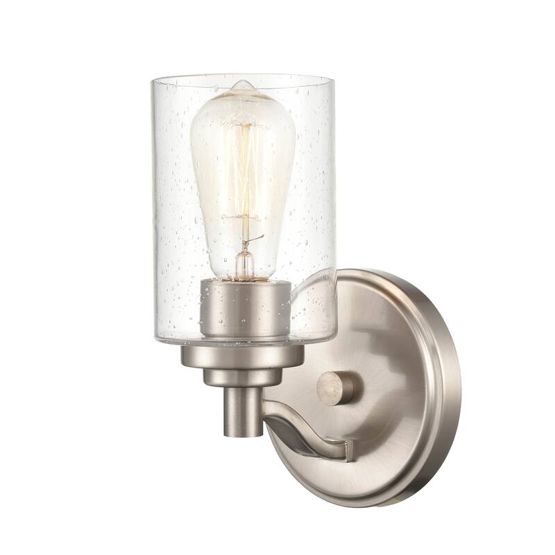 Millennium Lighting Metal 1 Light Wall Sconce- Clear Seeded Glass