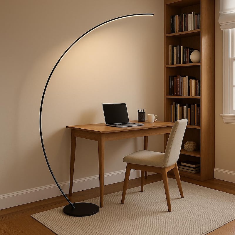 69" Curved LED Arched Floor Lamp - 67x13in
