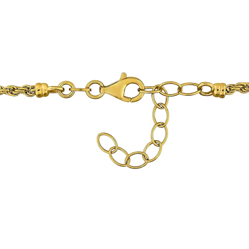 Miadora Curb Link Chain Necklace in Yellow Plated Sterling Silver