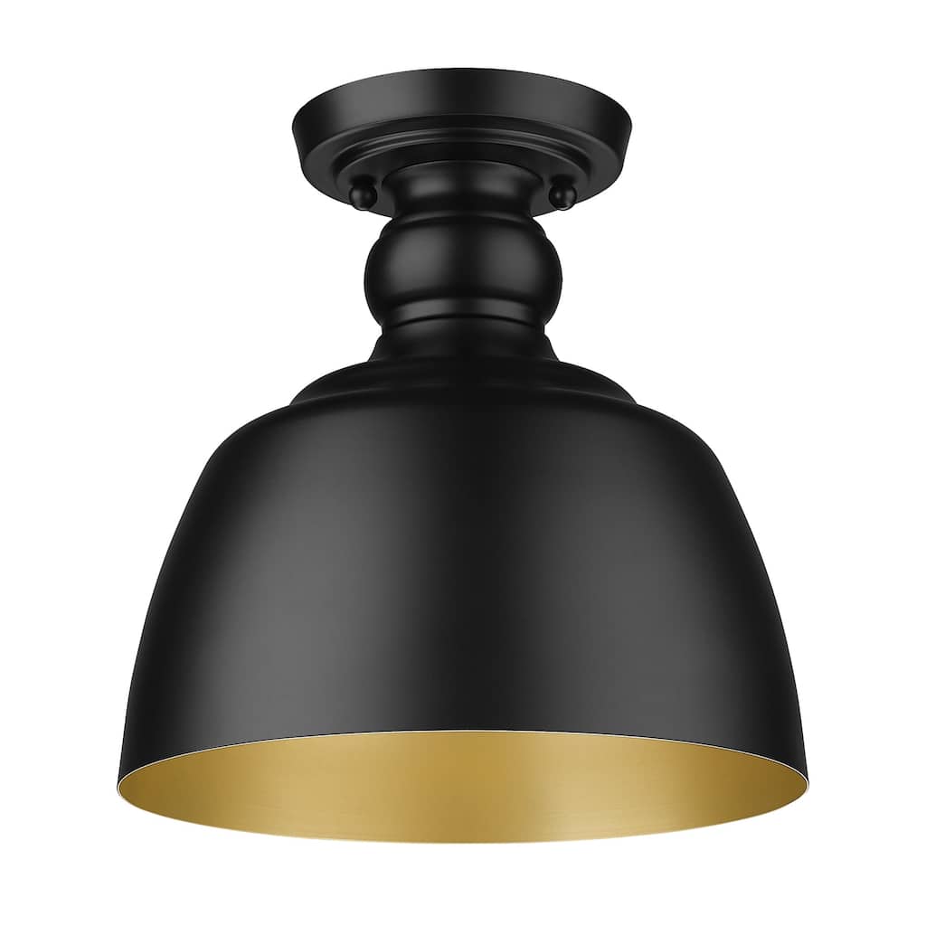 Wry Lighting Holmes 1-light Flush Mount in Rubbed Bronze