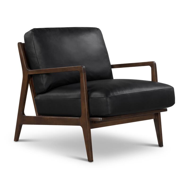 Metro - Carmelo Genuine Leather Accent Chair