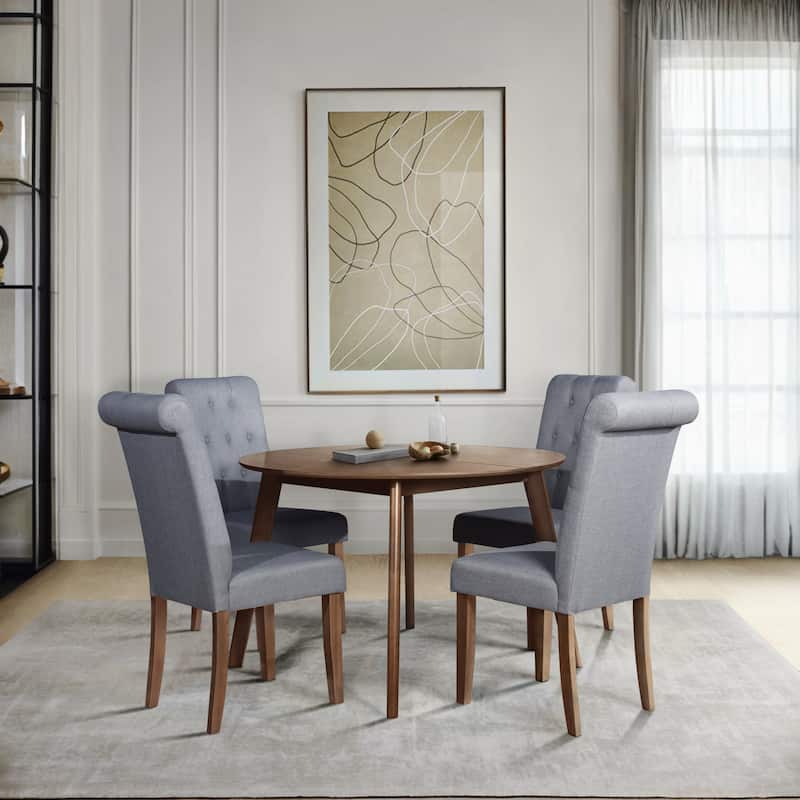 Clayfell (Gaffney / Lubec) Dining Set - 60057- Table and 4 Chairs - Brown