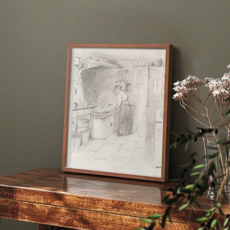 Vintage Sketch LIV -Framed Print