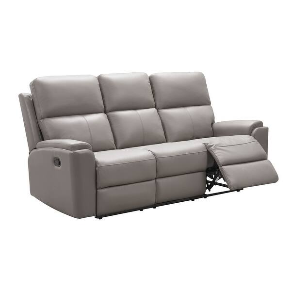 Shop Abbyson Jackson Top Grain Leather Manual Reclining Sofa Overstock 31294092