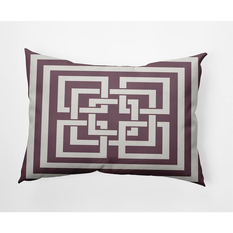 Greek New Key Nautical Decorative Indoor Pillow - Dusty Purple - 14" x 20"