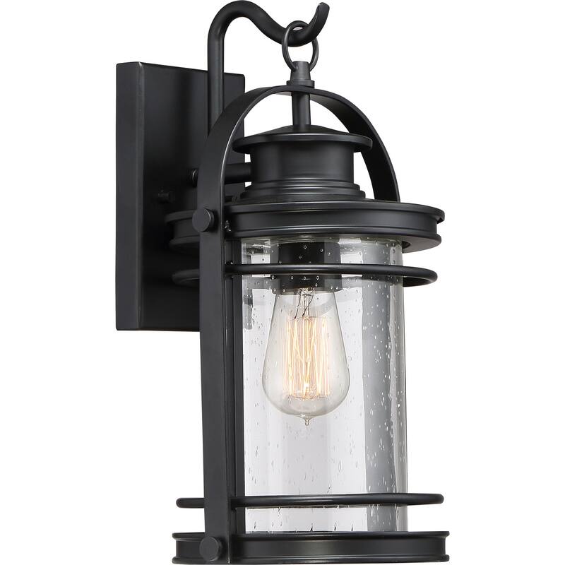 Booker 1-Light Outdoor Wall Lantern in Mystic Black - Mystic Black