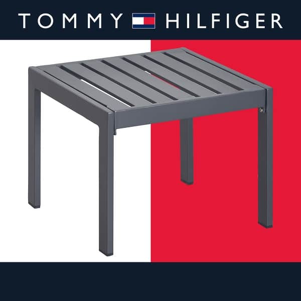 slide 2 of 10, Tommy Hilfiger Monterey Outdoor Side Table, Gray Gunmetal