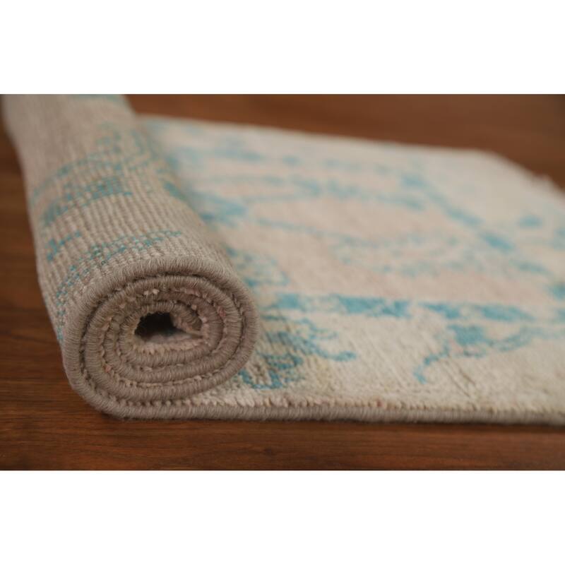 Muted Traditional Oushak Turkish Oriental Wool Rug Hand-knotted Carpet - 2'0" x 3'10"