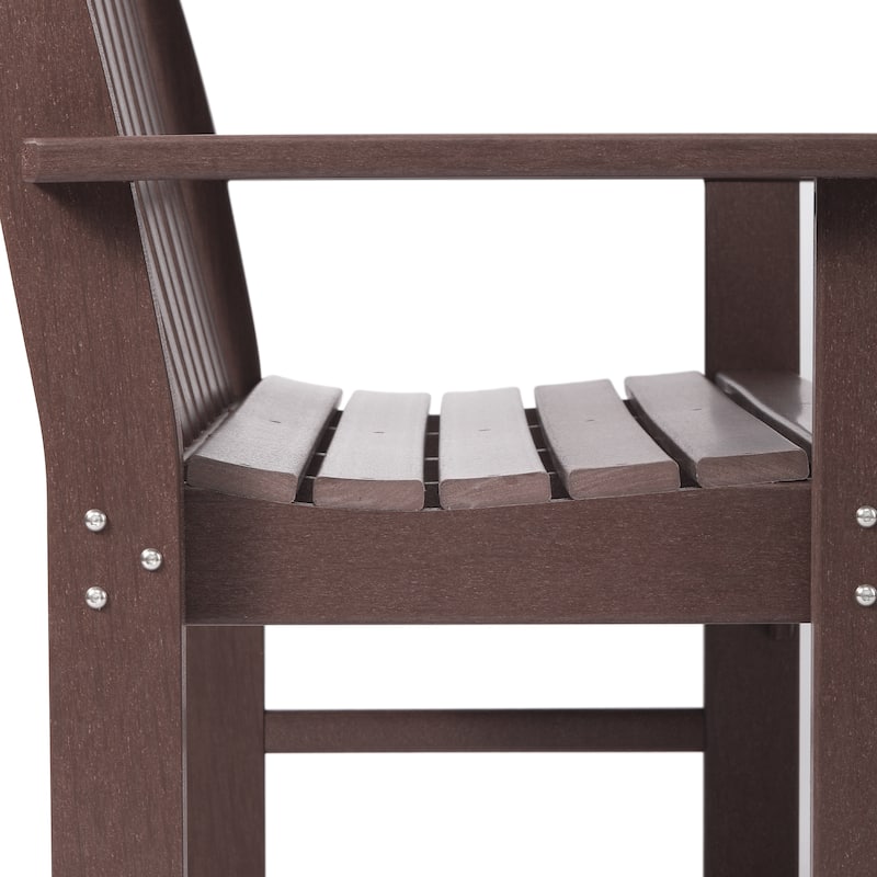 Polytrends Laguna Outdoor Patio 4-Piece Garden Chair and Porch Bench Conversation Set