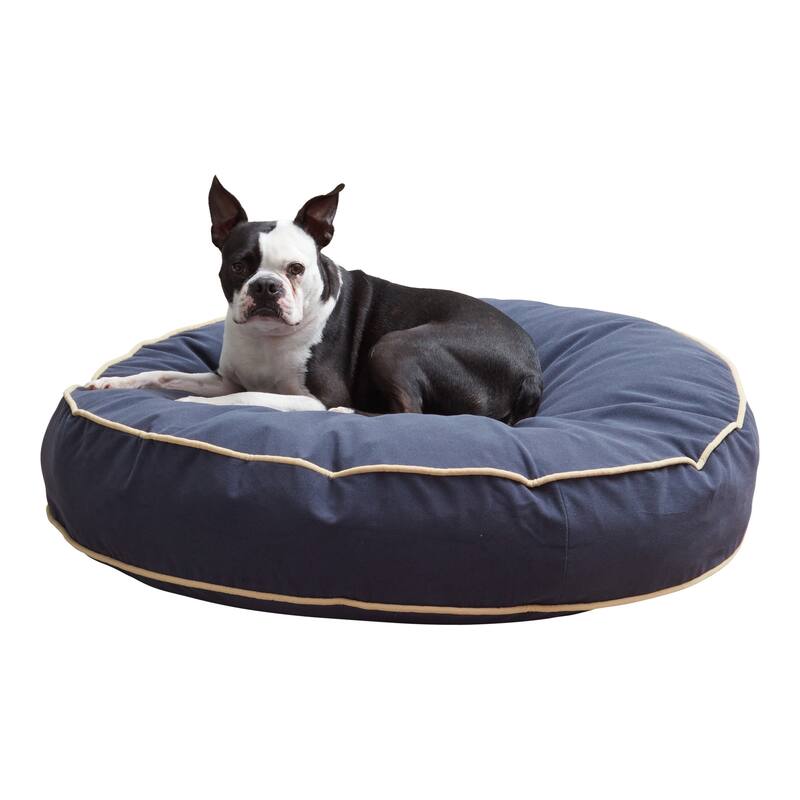 Scout Round Reversible Pillow Dog Bed - Medium (36") - Denim