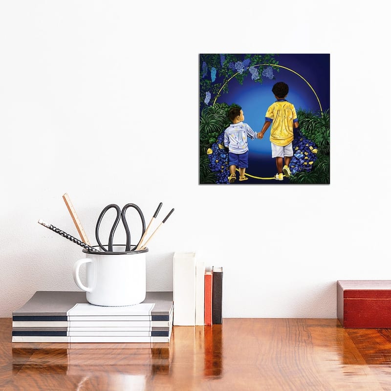 iCanvas "Journey With My Brother" by Poetically Illustrated Canvas Print - 12x12x1.5