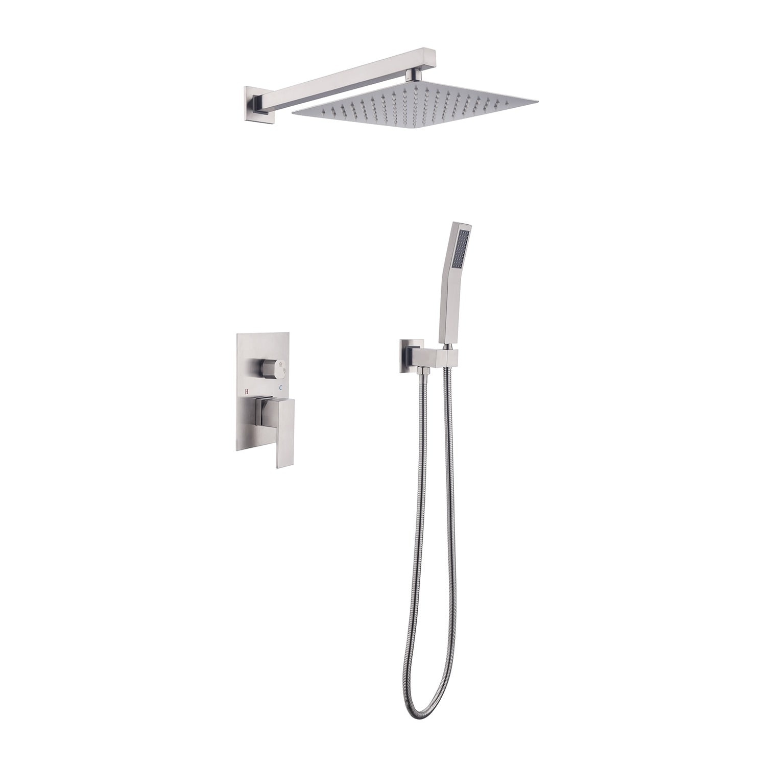 Luxury 10 Inch Rainfall Shower Head and Mixer Set for Bathroom