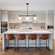 preview thumbnail 2 of 10, Zjvaive 3-Light 31.5" Linear Kitchen Island Pendant Light with Milk Glass Shade for Over Dining Table Living Room