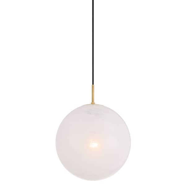 slide 2 of 7, Minka Lavery 291 Mist 12" Wide Pendant with Alabaster Glass Shade