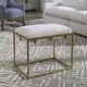 preview thumbnail 1 of 4, Uttermost Paradox 24" Wide Gold Contemporary Seat Bench with Faux Gold Leaf / White