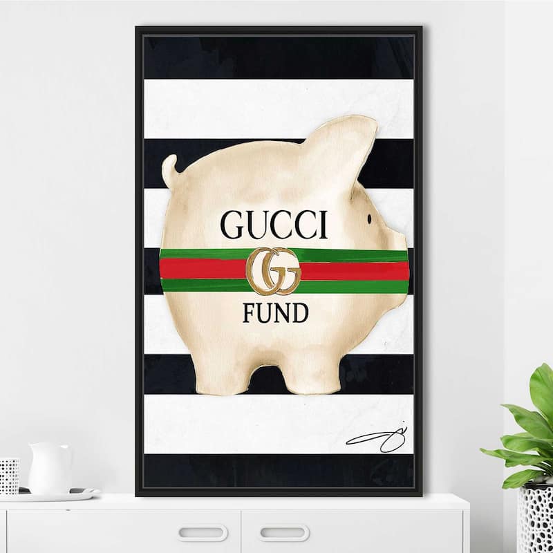 "Gucci Fund" by Jodi Print on Floating Canvas
