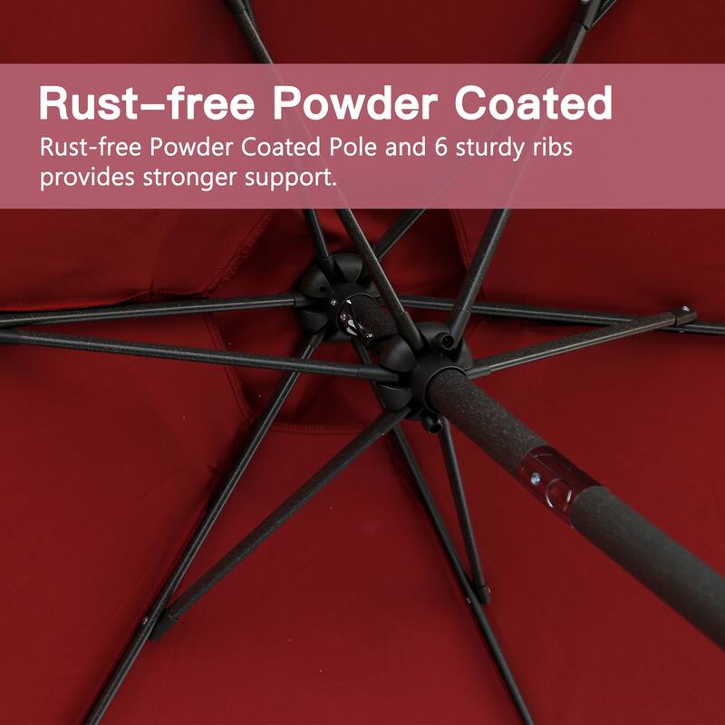 7.5ft * 7.5ft Patio Umbrella with Crank and Push Button Tilt,Outdoor Table Market Umbrella with Aluminum Pole
