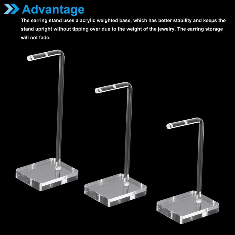 Earring Display Stands, Acrylic Earring Holder Earring Stand L - Black