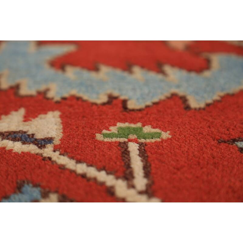 All-Over Floral Heriz Serapi Indian Area Rug Hand-Knotted Wool Carpet - 7'6"x 9'9"