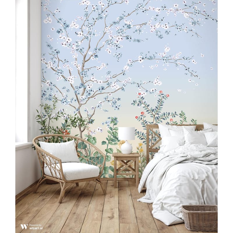 Blossom Pastel Garden Wallpaper Mural