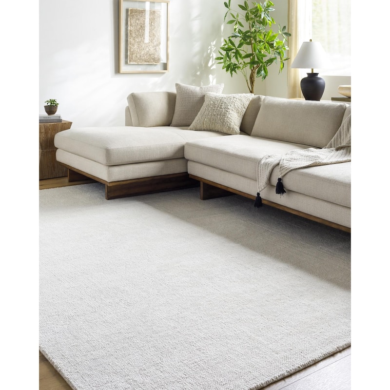 Daniel Rustic Solid Area Rug - Cream/Off White - 9' x 12'