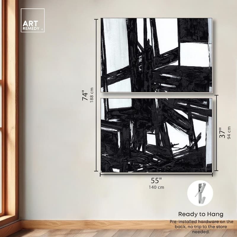 Monochrome Study Canvas Set of 2 by Art Remedy