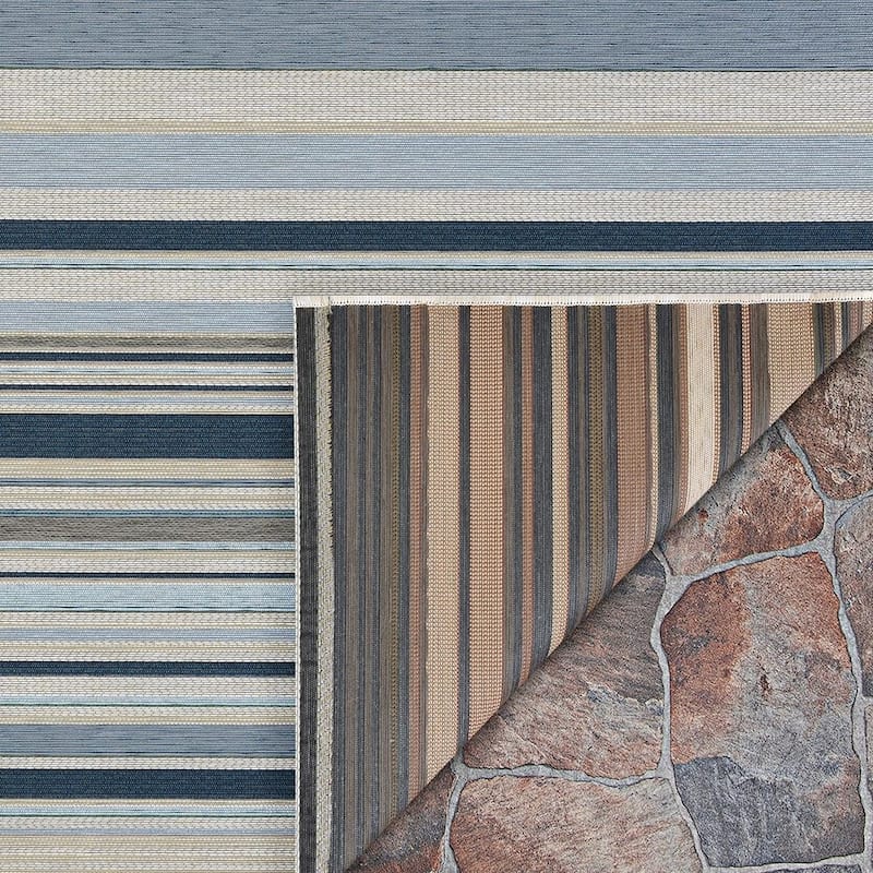 Dream Decor Rugs Gelato Summer Striped Bliss Indoor Outdoor Area Rug