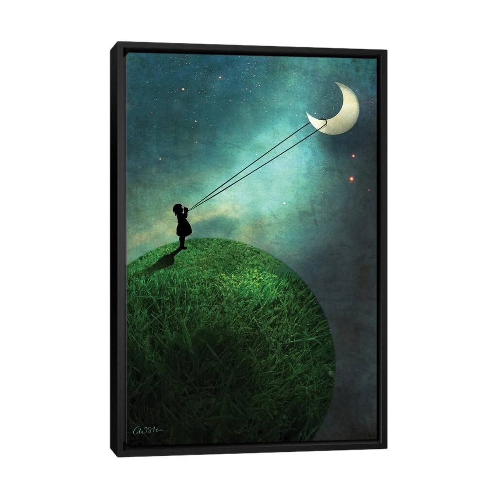 iCanvas "Chasing The Moon" by Catrin Welz-Stein Framed Canvas Print