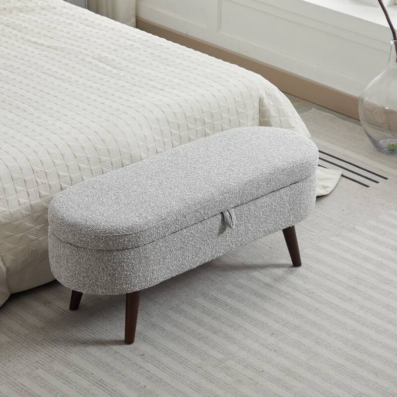 Basics Upholstered Storage Ottoman and Entryway Bench