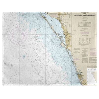 Venice, FL Nautical Map Place Mat Set of 4