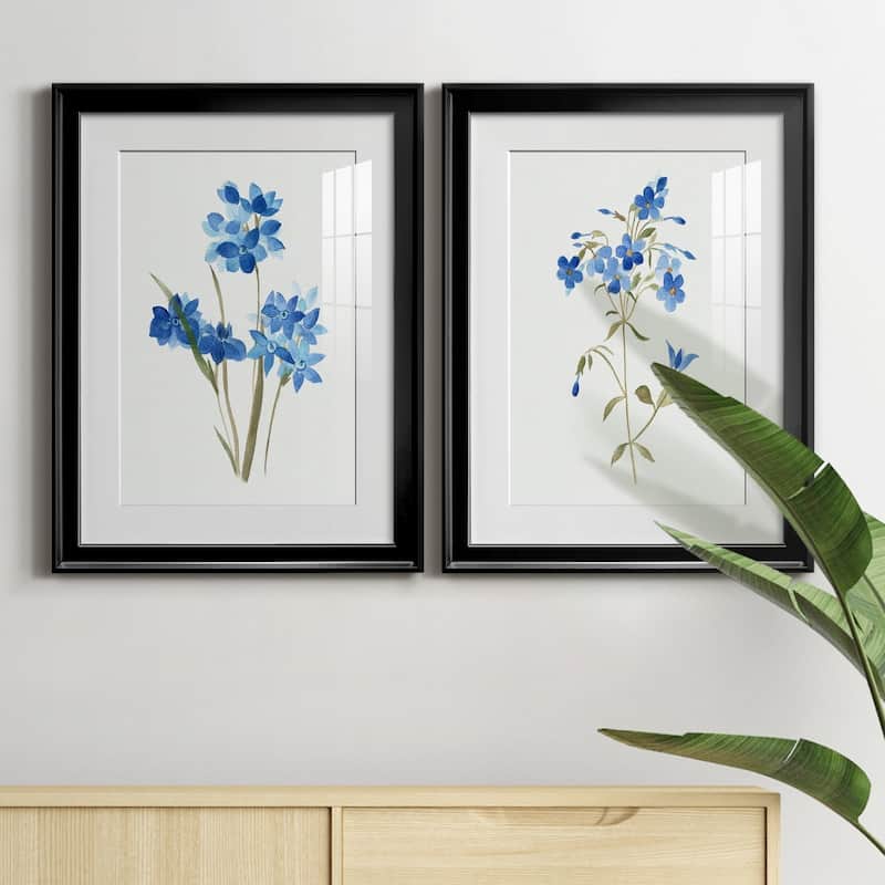 Blue Blossom Botanical I Premium Framed Print - Ready to Hang
